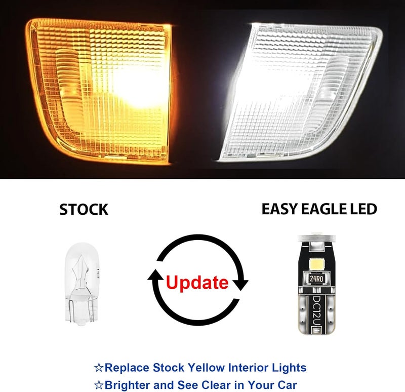 EASY EAGLE LED Interior Car Lights for Toyota-Sequoia-2008-2021: 20 Piece Kit White LED Light Bulbs - Super Bright 6000K + Install Tool - Image 2